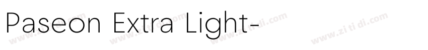 Paseon Extra Light字体转换